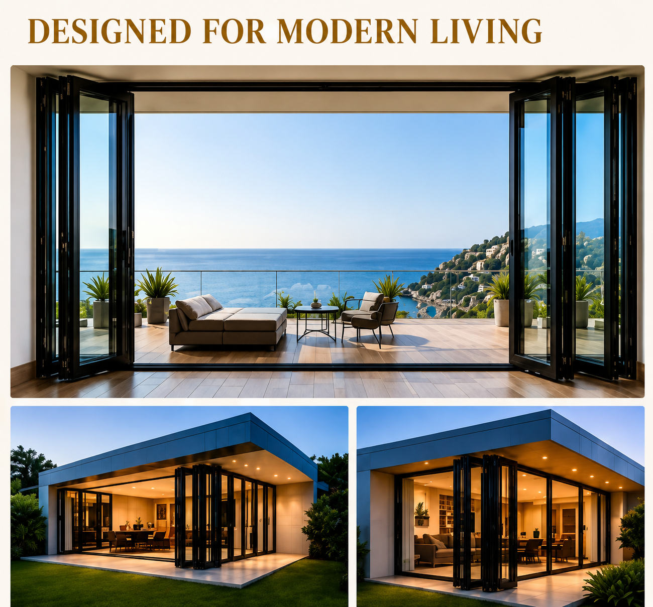 80 Series bifold system indoor-outdoor living space