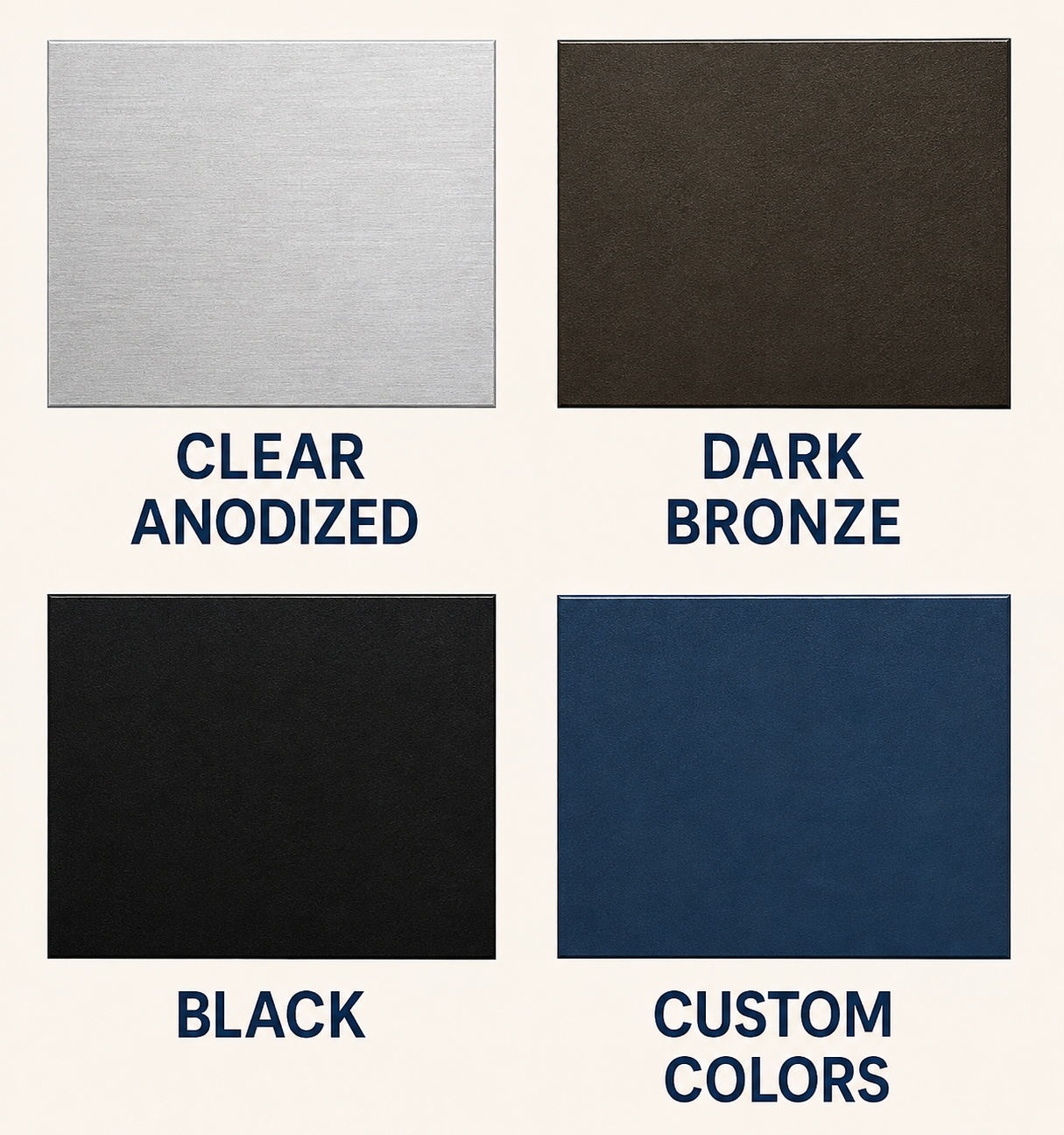 Storefront finish options