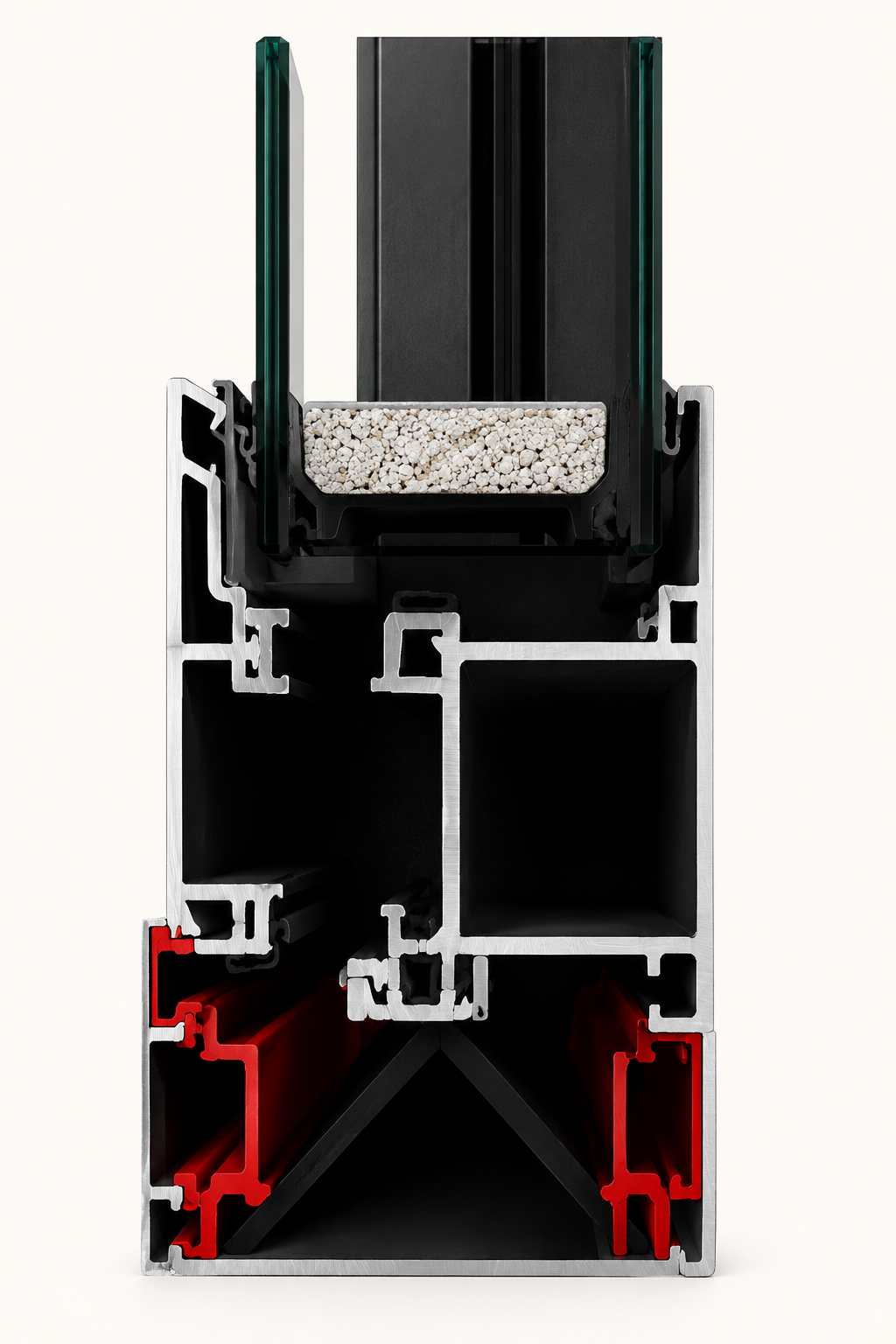 1.8mm multi-cavity aluminum profile detail
